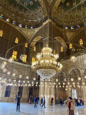 The Mosque of Muhammad Ali, Vivid Hues of Turquoise and Emerald Green